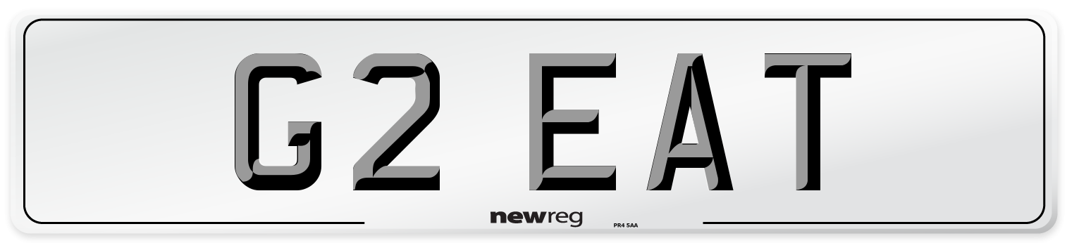 G2 EAT Number Plate from New Reg